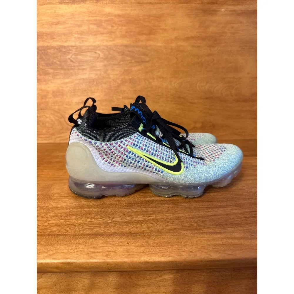 Nike Air Vapormax 2021 FK Kids Multicolor Flyknit Sneakers size 5Y womans 6.5